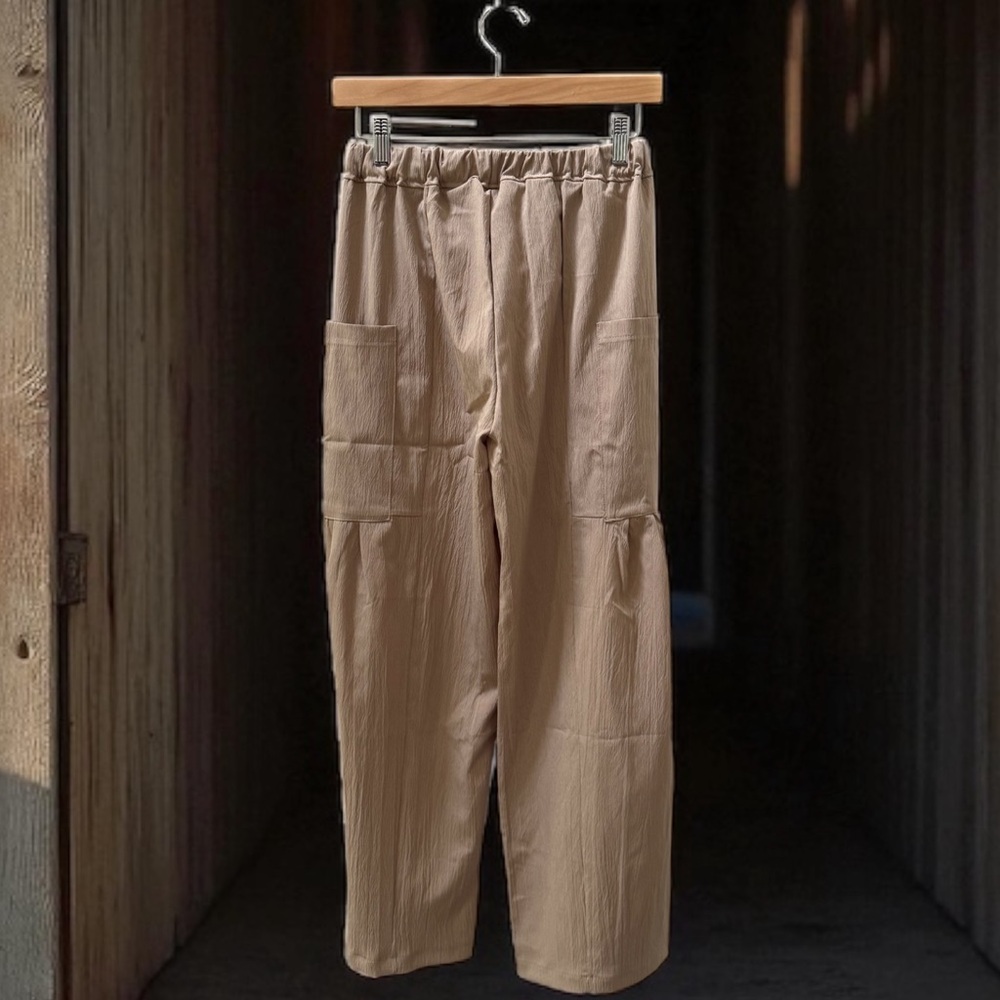 NWOT Women’s Tan Wide Leg Casual Bohemian Pants! S/M - Picture 2 of 7